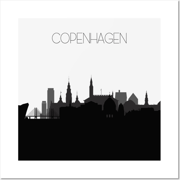 Copenhagen Skyline Wall Art by inspirowl